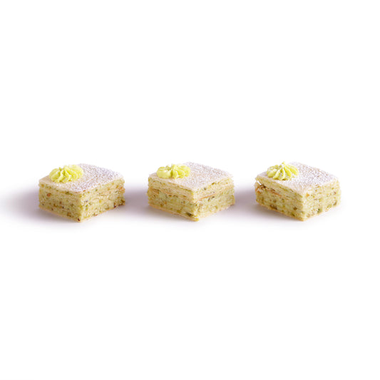 Pistachio Crème Napoleon Squares